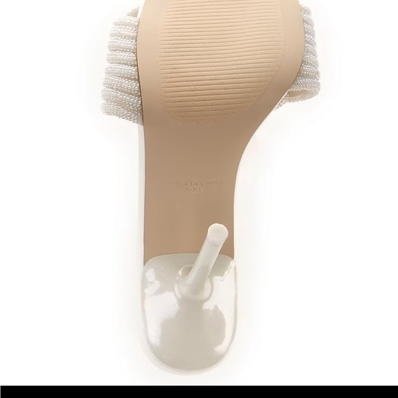 Steve Madden Applaud Pearl Embellished Knot Square Toe Dress Sandals - Picture 6 of 6